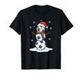 Soccer Snowman Santa Hat Holiday T-Shirt - Streetwear Style Men Women - T-Shirt, Sweatshirt, Hoodie