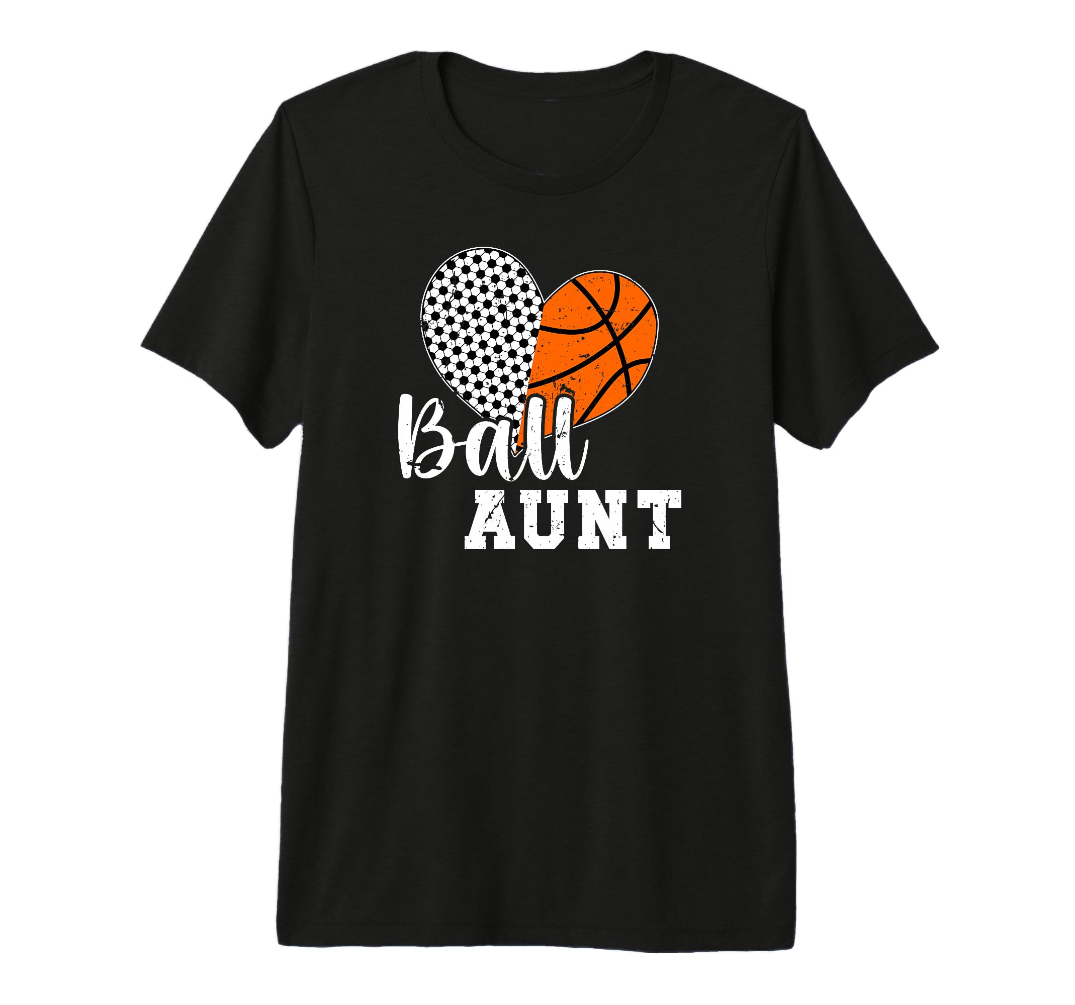 Ball Aunt Heart Soccer Basketball T-Shirt - Aesthetic Graphic for Adults - T-Shirt, Sweatshirt, Hoodie