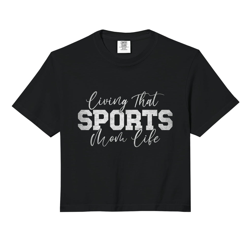 Living That Sports Mom Life Sports T-Shirt - Fun Novelty Design for Adults - T-Shirt, Sweatshirt, Hoodie