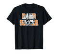 Rams Soccer Mom Game Day Mascot Orange T-Shirt - Fun Novelty Design Unisex - T-Shirt, Sweatshirt, Hoodie