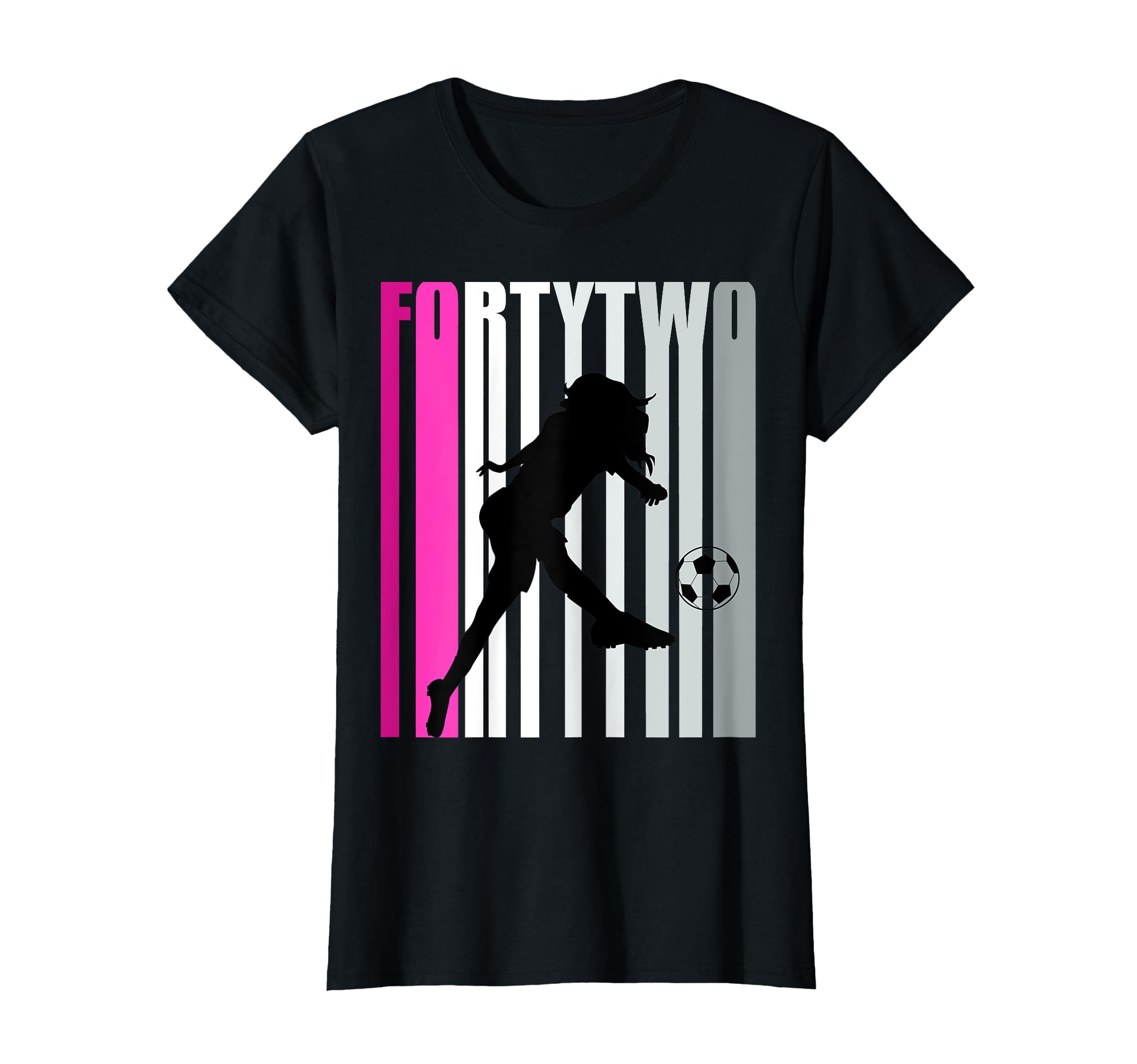 Womens 42Nd Soccer Birthday Loves To T-Shirt - Unique Graphic for Adults - T-Shirt, Sweatshirt, Hoodie