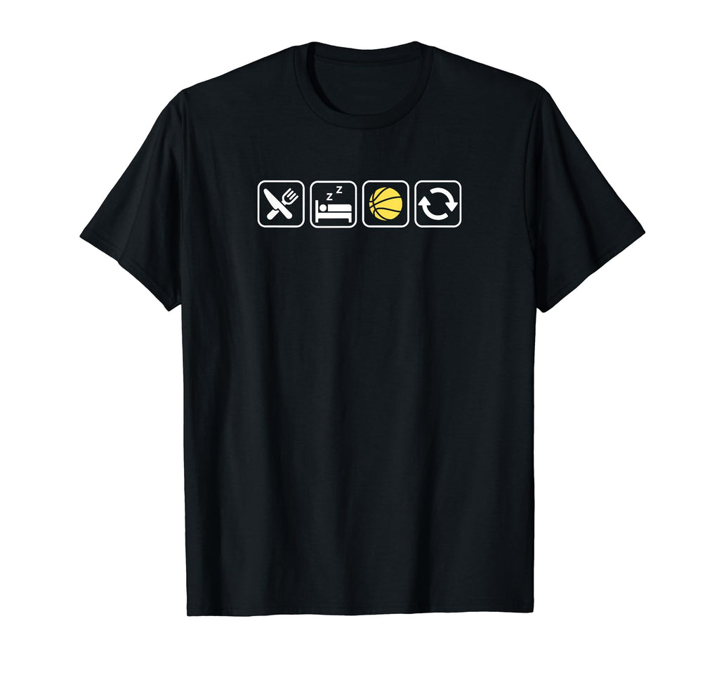 Eat Sleep Basketball Repeat T-Shirt - Streetwear Style Men Women - T-Shirt, Sweatshirt, Hoodie