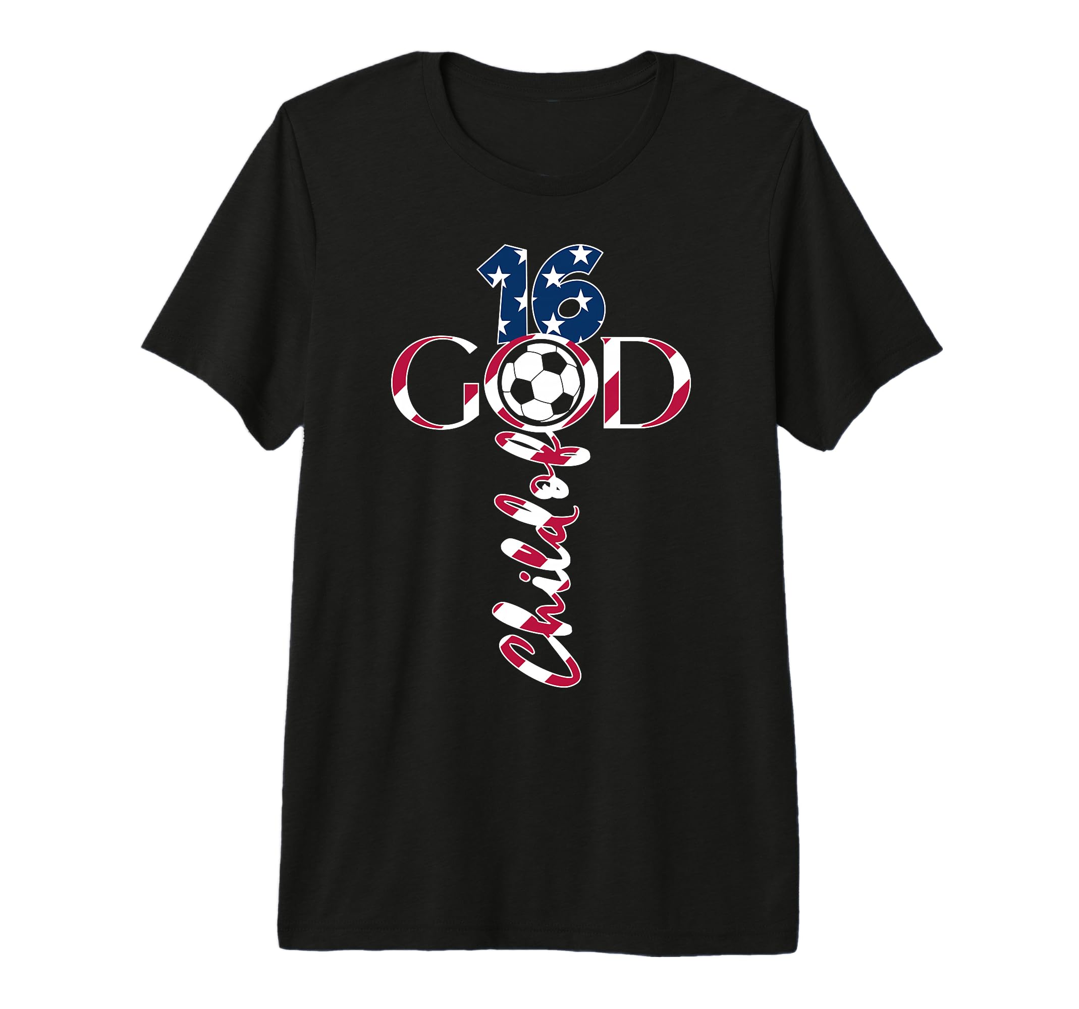 Jesus 16 Years Child God Soccer 16Th T-Shirt - Minimalist Print Men Women - T-Shirt, Sweatshirt, Hoodie