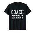 Coach Greene Custom Football Soccer T-Shirt - Minimalist Print for Adults - T-Shirt, Sweatshirt, Hoodie