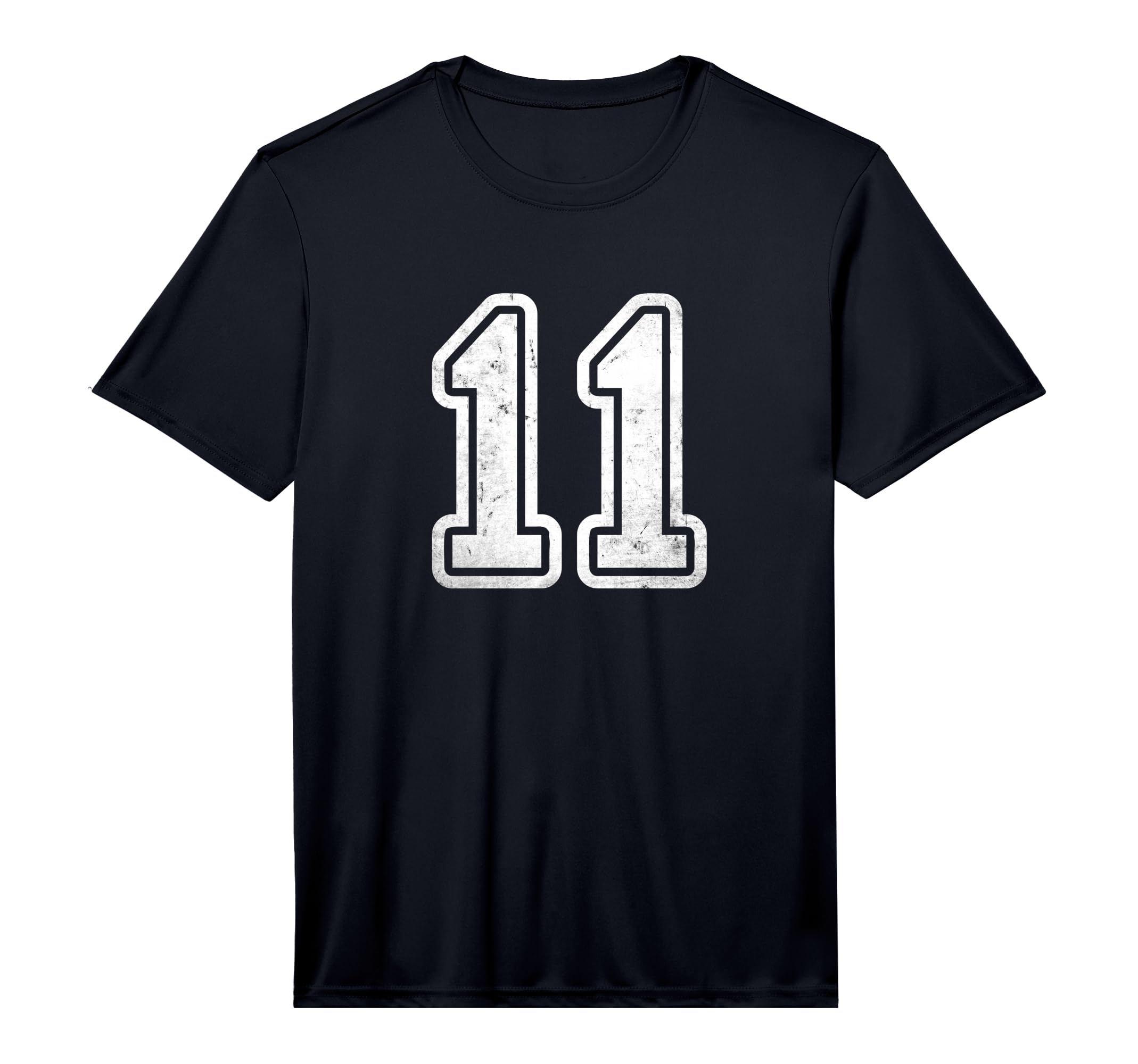 Number 11 White Sport Distressed Number T-Shirt - Custom Art Print Unisex - T-Shirt, Sweatshirt, Hoodie