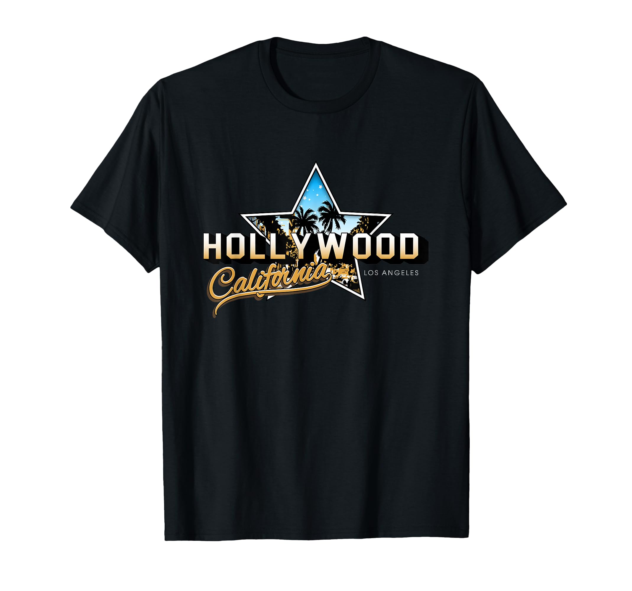 Hollywood Los Angeles California T-Shirt - Minimalist Print for Adults - T-Shirt, Sweatshirt, Hoodie