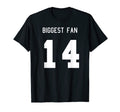 Number 14 Biggest Fan Sport Spirit Wear T-Shirt - Trendy Graphic Men Women - T-Shirt, Sweatshirt, Hoodie