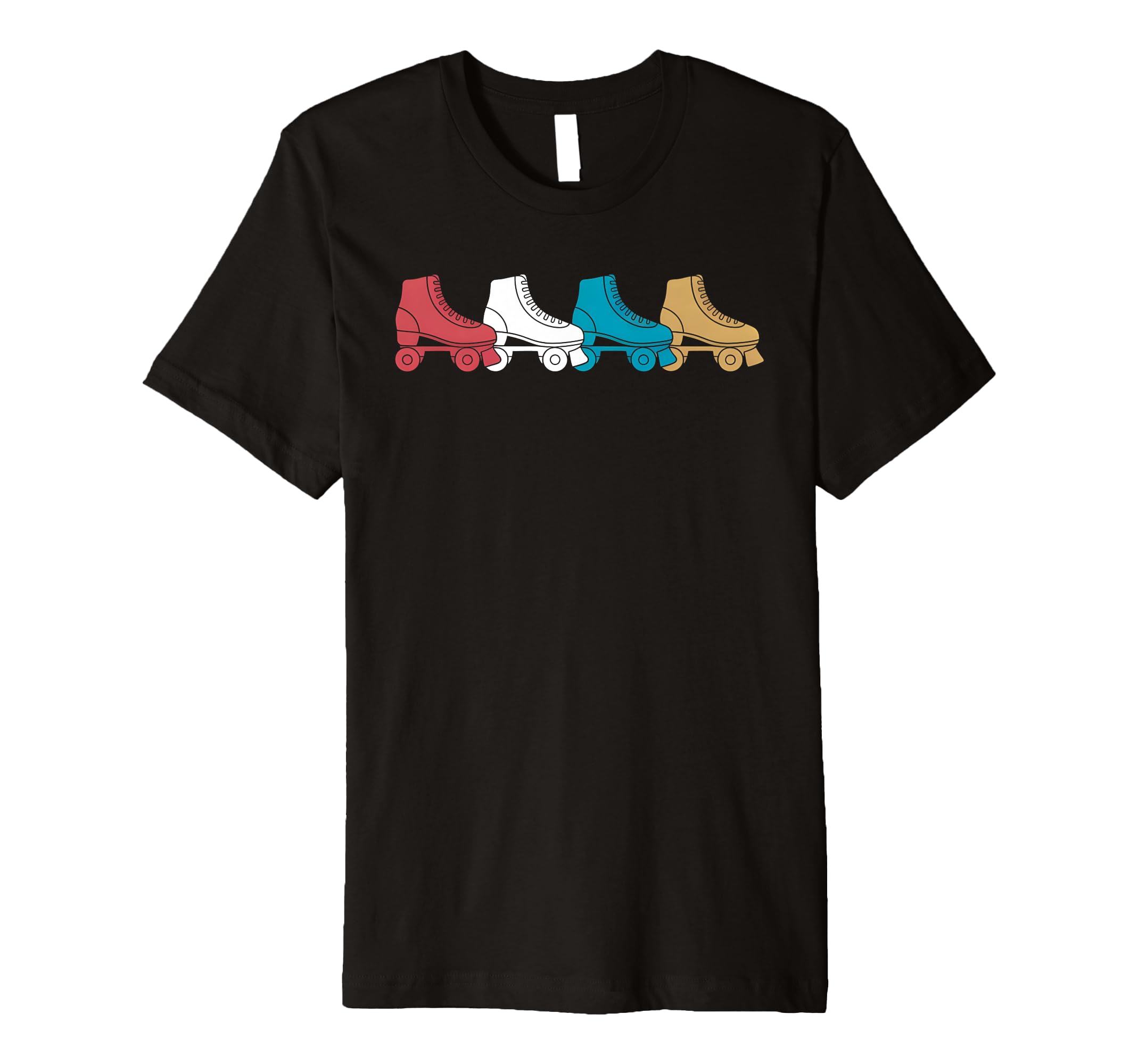 Colors Roller Skate Lineup Rokller T-Shirt - Aesthetic Graphic for Adults - T-Shirt, Sweatshirt, Hoodie
