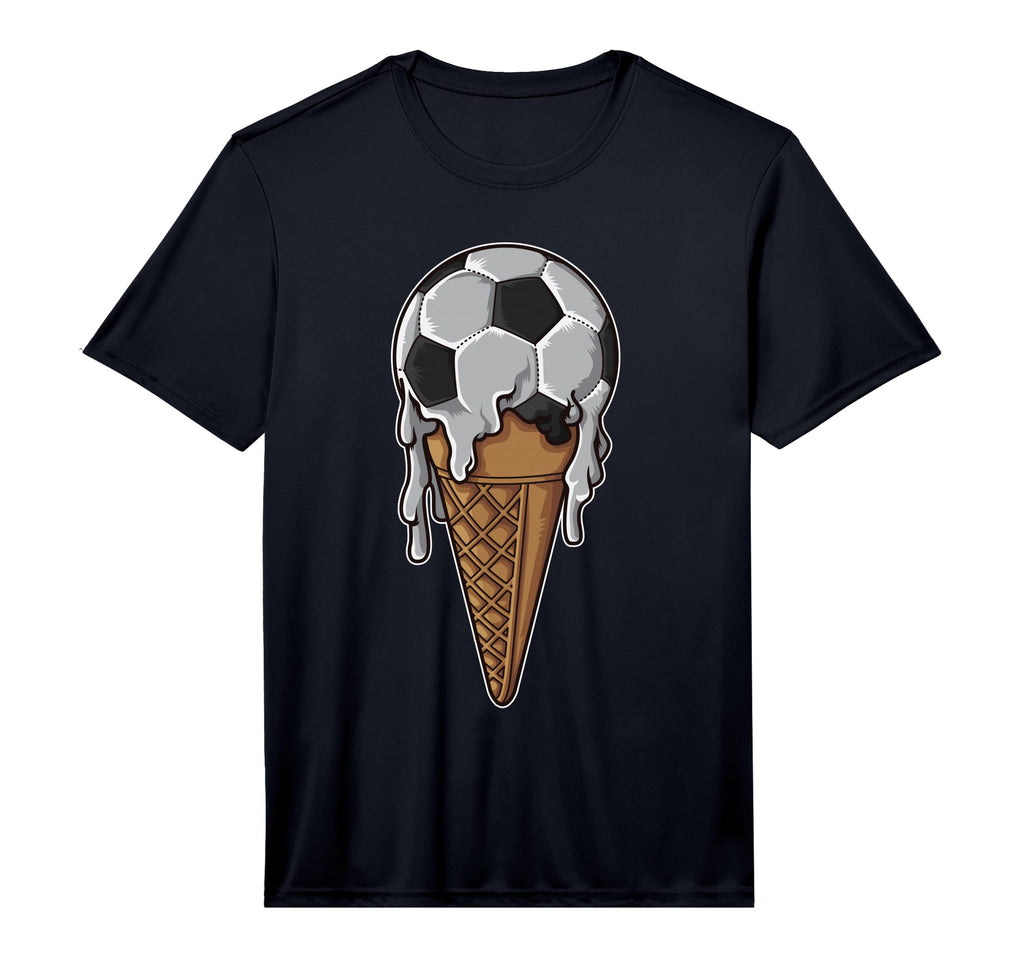 Soccer Sport Ice Cream Cone Melting T-Shirt - Minimalist Print for Adults - T-Shirt, Sweatshirt, Hoodie