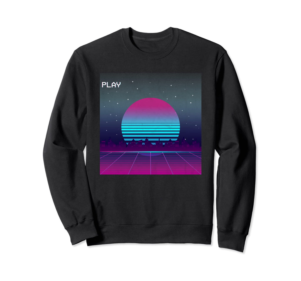 Outrun Landscape Sun Vaporwave Sweatshirt - Fun Novelty Design Unisex - T-Shirt, Sweatshirt, Hoodie