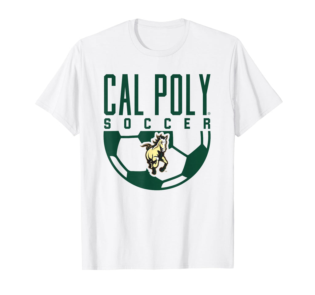 Cal Poly Mustangs Soccer Arch T-Shirt - Graphic Print Men Women - T-Shirt, Sweatshirt, Hoodie