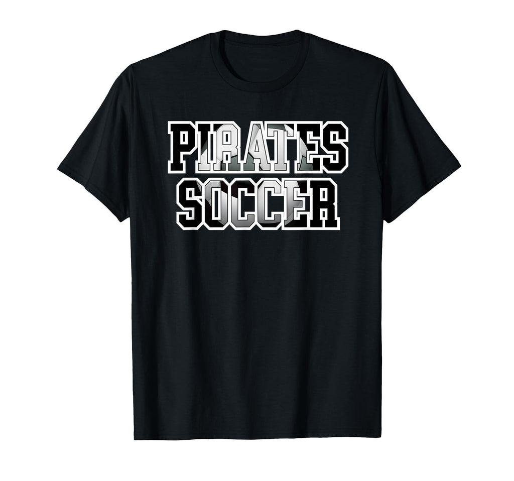 Pirates Soccer Ball School Spirit Game T-Shirt - Custom Art Print Unisex - T-Shirt, Sweatshirt, Hoodie