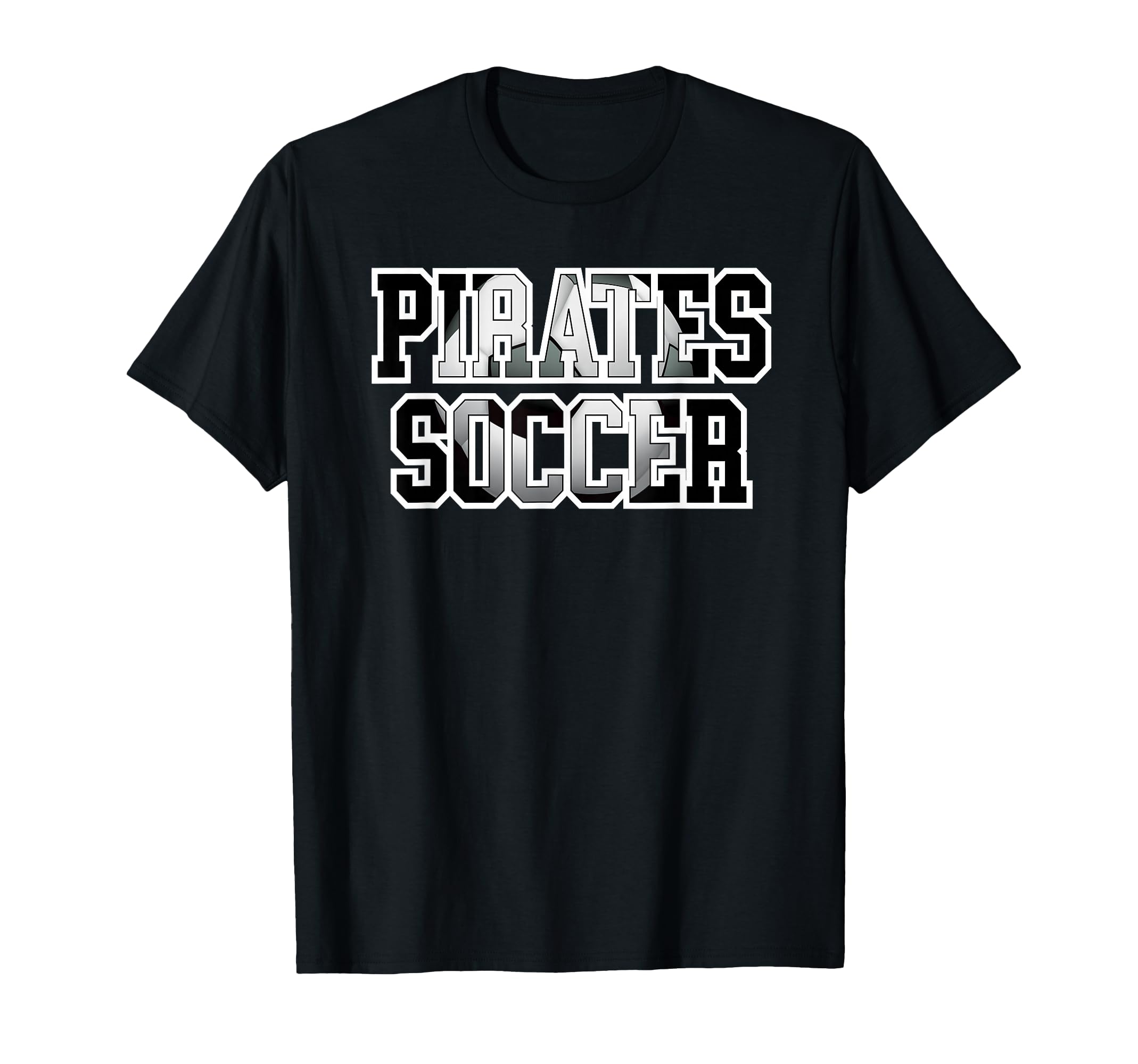 Pirates Soccer Ball School Spirit T-Shirt - Minimalist Print Men Women - T-Shirt, Sweatshirt, Hoodie