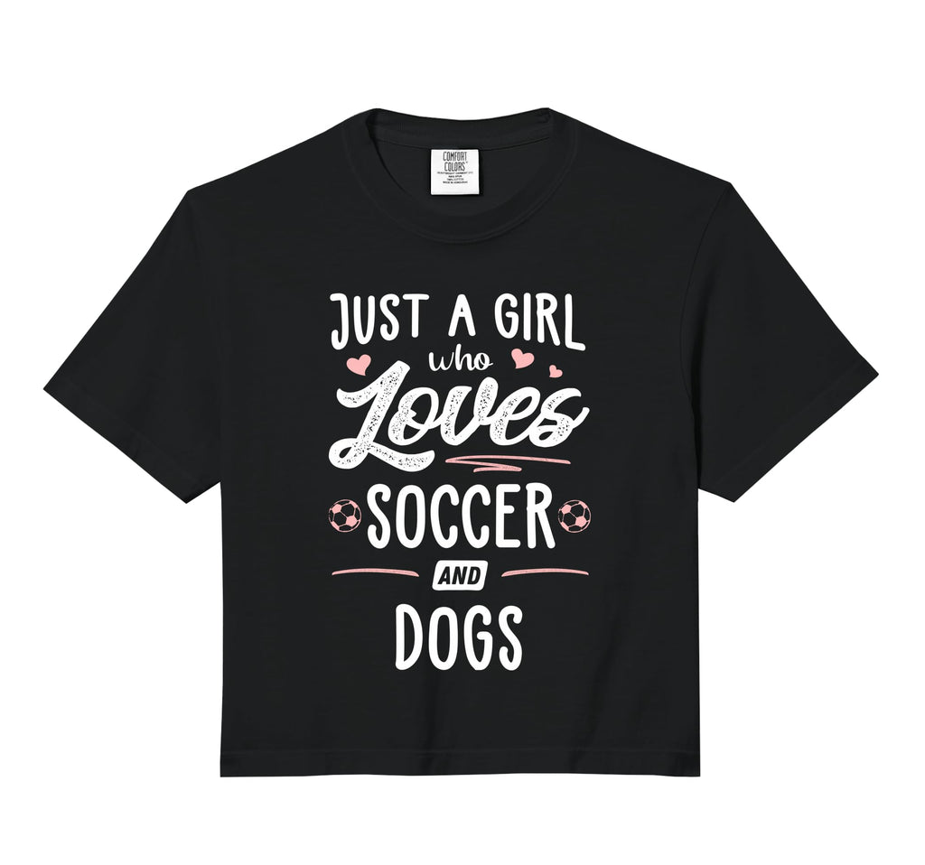 Just Who Loves Soccer And Dogs Gift Comfort Hoodie - Trendy Graphic Unisex - T-Shirt, Sweatshirt, Hoodie