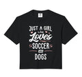 Just Who Loves Soccer And Dogs Gift Comfort Hoodie - Trendy Graphic Unisex - T-Shirt, Sweatshirt, Hoodie