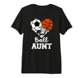 Ball Aunt Heart Funny Soccer T-Shirt - Fun Novelty Design Unisex - T-Shirt, Sweatshirt, Hoodie