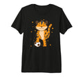 Tiger Playing Soccer Big Cat Tri Blend T-Shirt - Custom Art Print Men Women - T-Shirt, Sweatshirt, Hoodie