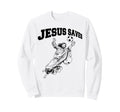 Soccer Goalie Jesus Saves Sweatshirt - Custom Art Print Men Women - T-Shirt, Sweatshirt, Hoodie