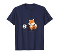 Soccer Player Fox Kawaii Playing T-Shirt - Minimalist Print for Adults - T-Shirt, Sweatshirt, Hoodie