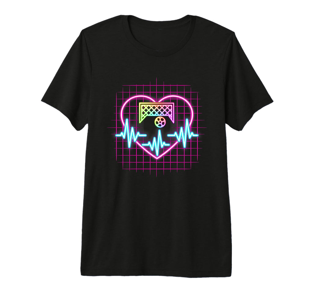 Soccer Heartbeat Football Oldschool T-Shirt - Fun Novelty Design Unisex - T-Shirt, Sweatshirt, Hoodie