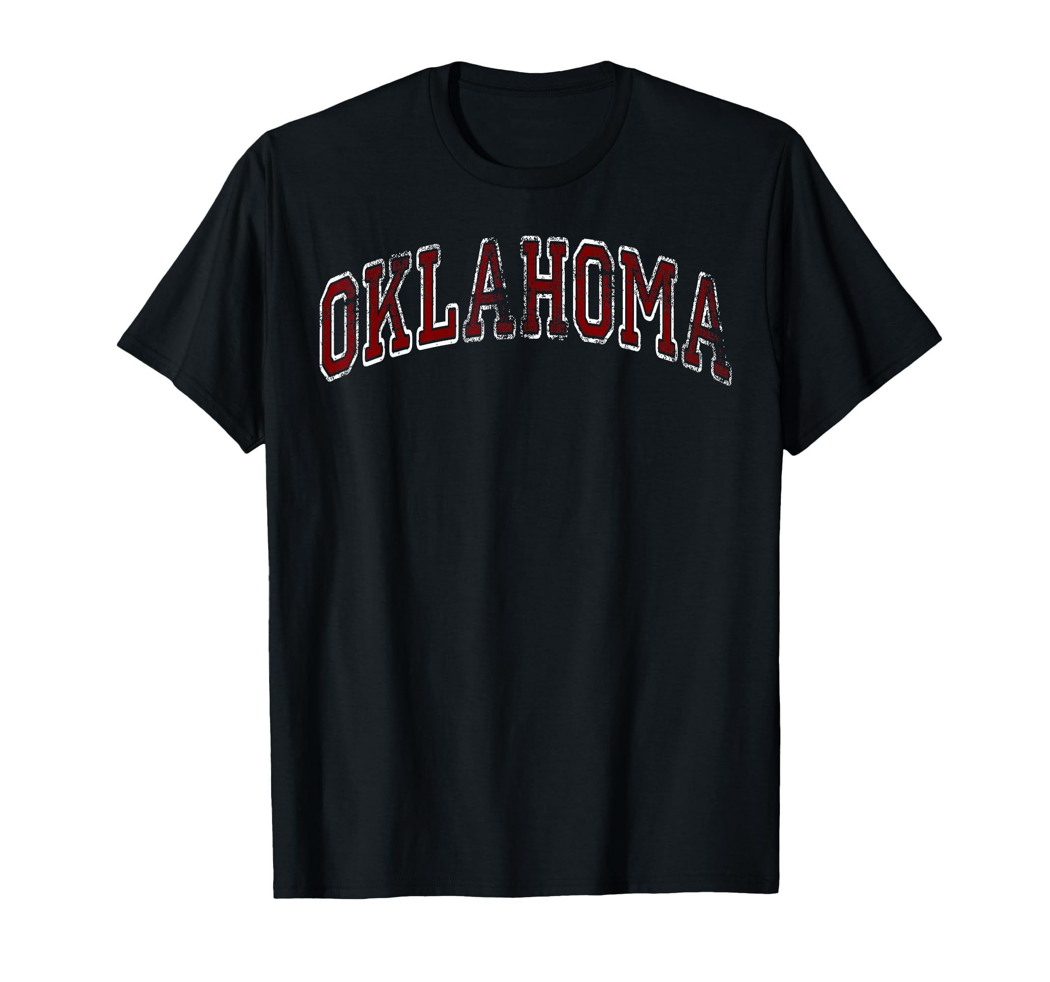 Oklahoma Ok Varsity Red Text T-Shirt - Trendy Graphic Men Women - T-Shirt, Sweatshirt, Hoodie
