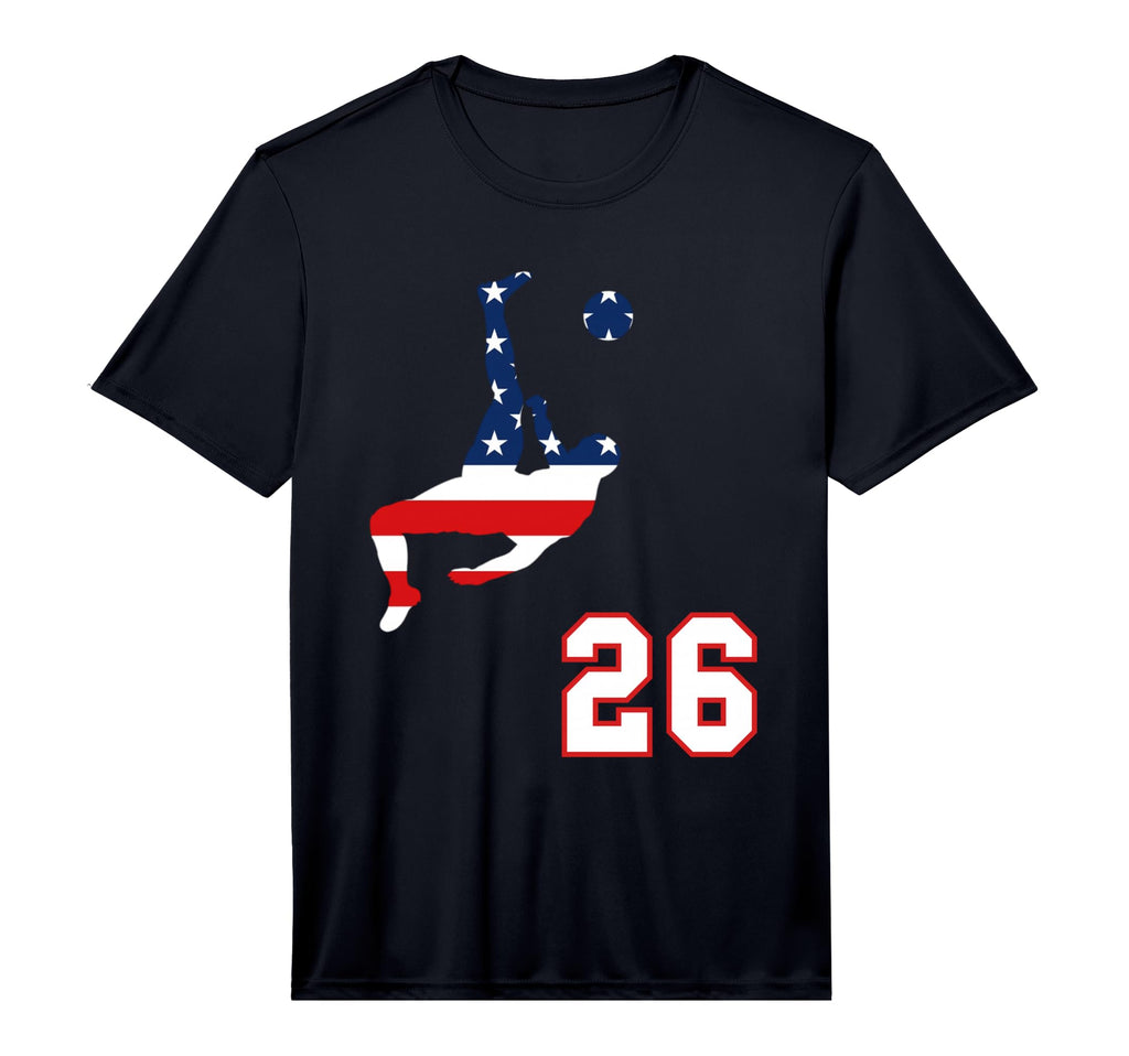 Soccer Player Number 26 American Usa T-Shirt - Aesthetic Graphic Unisex - T-Shirt, Sweatshirt, Hoodie