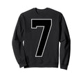 Black Sports Team Number 7 Fan Sweatshirt - Aesthetic Graphic Men Women - T-Shirt, Sweatshirt, Hoodie