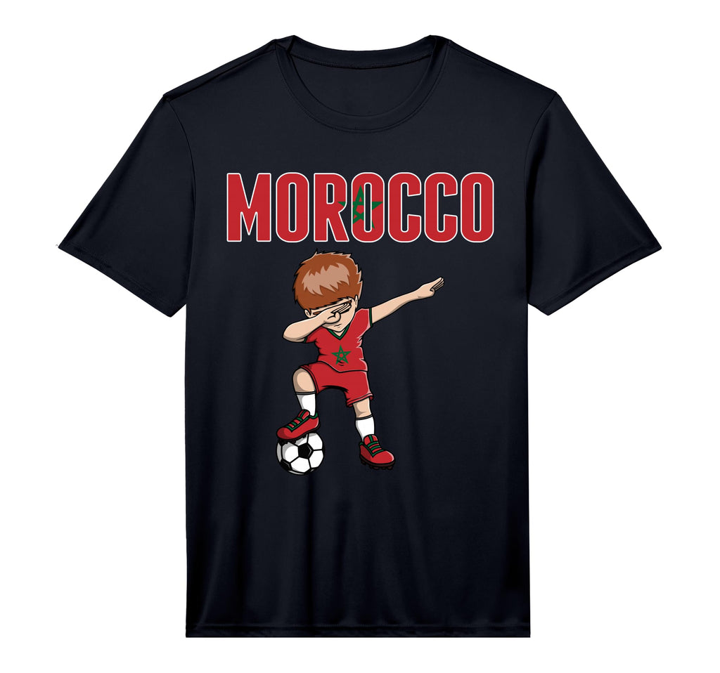Dabbing Soccer Morocco Soccer Fans Jersey T-Shirt - Unique Graphic Unisex - T-Shirt, Sweatshirt, Hoodie