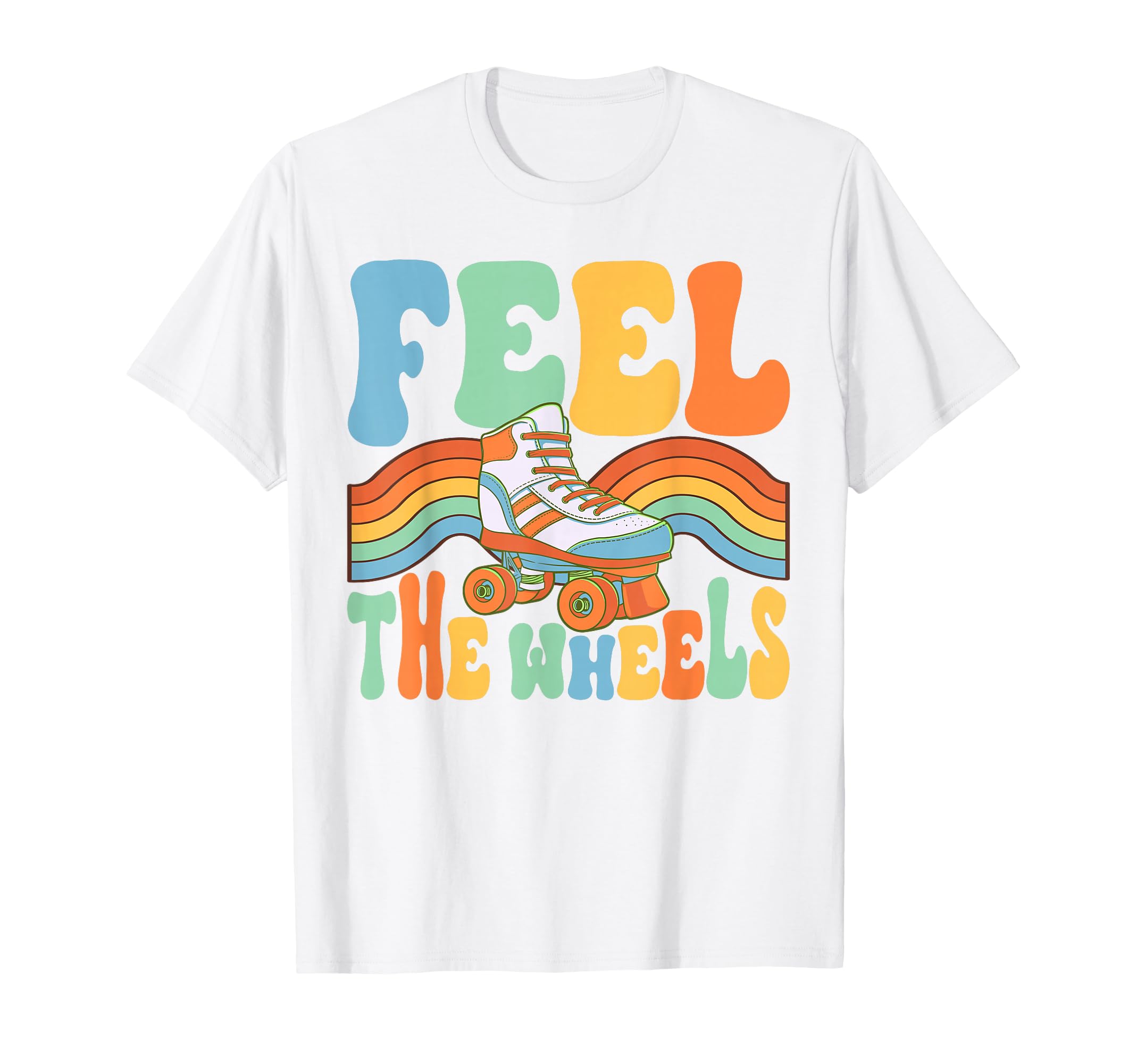 Roller Skating Feel Wheels Skate 70S T-Shirt - Minimalist Print for Adults - T-Shirt, Sweatshirt, Hoodie