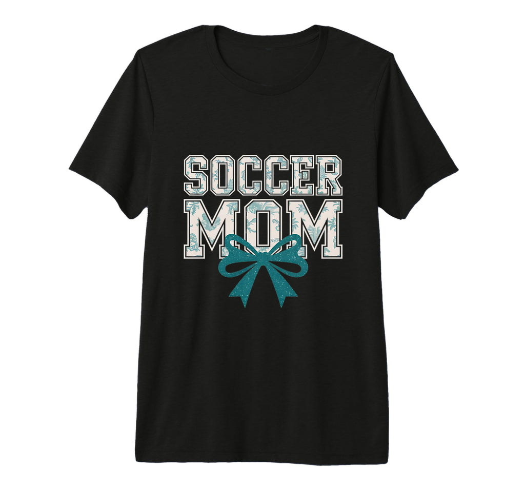 Soccer Mom Coquette Bow Mothers T-Shirt - Fun Novelty Design for Adults - T-Shirt, Sweatshirt, Hoodie