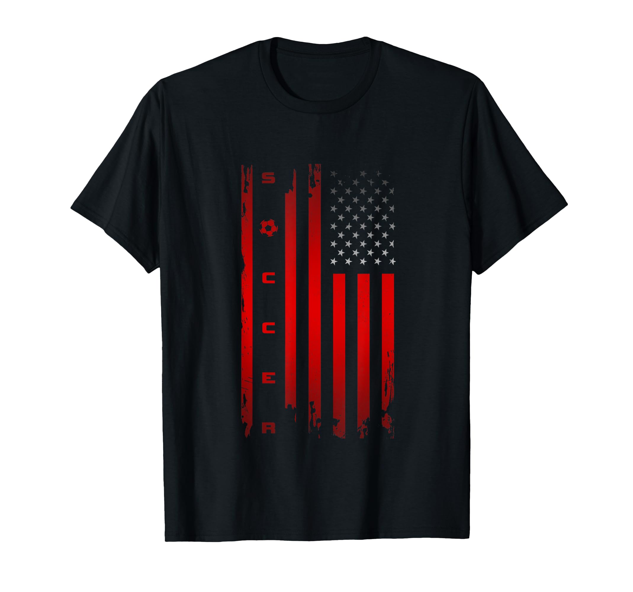 American Flag Soccer Soccer T-Shirt - Novelty Apparel Men Women - T-Shirt, Sweatshirt, Hoodie
