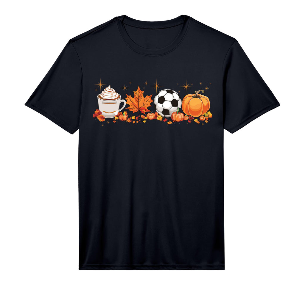 Fall Vibes Pumpkin Spice Soccer T-Shirt - Custom Art Print Men Women - T-Shirt, Sweatshirt, Hoodie