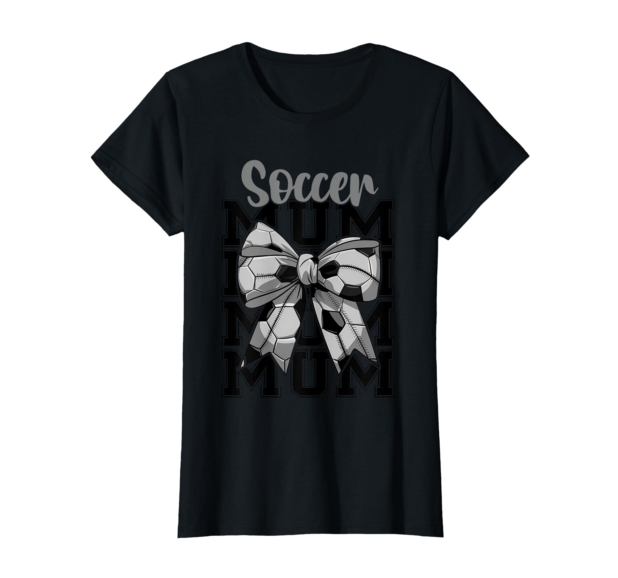 Soccer Mum Coquette Bow Biggest Fan T-Shirt - Graphic Print for Adults - T-Shirt, Sweatshirt, Hoodie