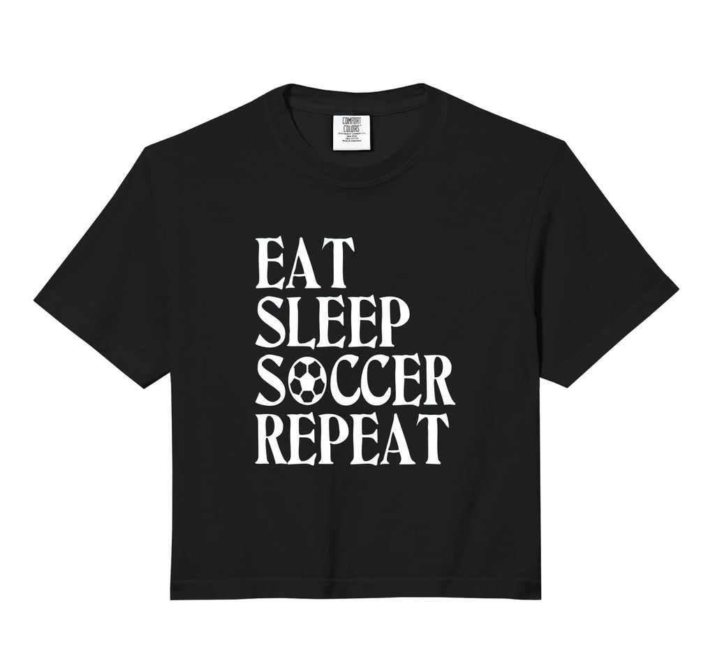Eat Sleep Soccer Repeat Team Sport T-Shirt - Fun Novelty Design Men Women - T-Shirt, Sweatshirt, Hoodie