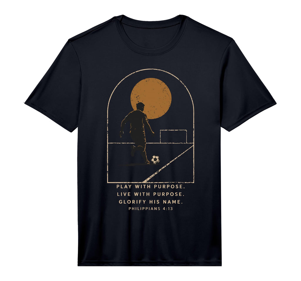 Mens Soccer Christian Faith Bible Verse T-Shirt - Unique Graphic Unisex - T-Shirt, Sweatshirt, Hoodie