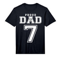 Number 7 Custom Proud Soccer Futbol T-Shirt - Custom Art Print Men Women - T-Shirt, Sweatshirt, Hoodie