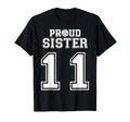 Custom Proud Volleyball Sister Number 11 T-Shirt - Trendy Graphic Unisex - T-Shirt, Sweatshirt, Hoodie
