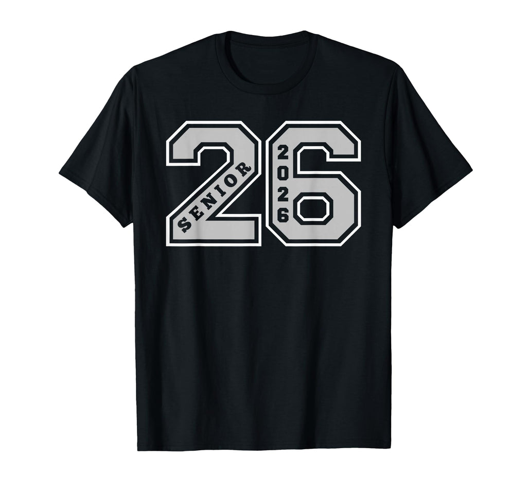 Class 2026 Grey Letterman Senior T-Shirt - Minimalist Print for Adults - T-Shirt, Sweatshirt, Hoodie