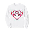 Heart Shaped Soccer Ball Pattern Sweatshirt - Minimalist Print Men Women - T-Shirt, Sweatshirt, Hoodie