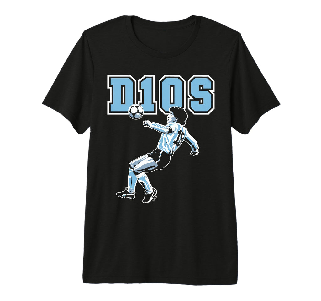 Diego Maradona D10S Soccer Tri Blend T-Shirt - Minimalist Print for Adults - T-Shirt, Sweatshirt, Hoodie