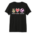 Peach Love Soccer Peace Heart Gift Hoodie - Minimalist Print Men Women - T-Shirt, Sweatshirt, Hoodie