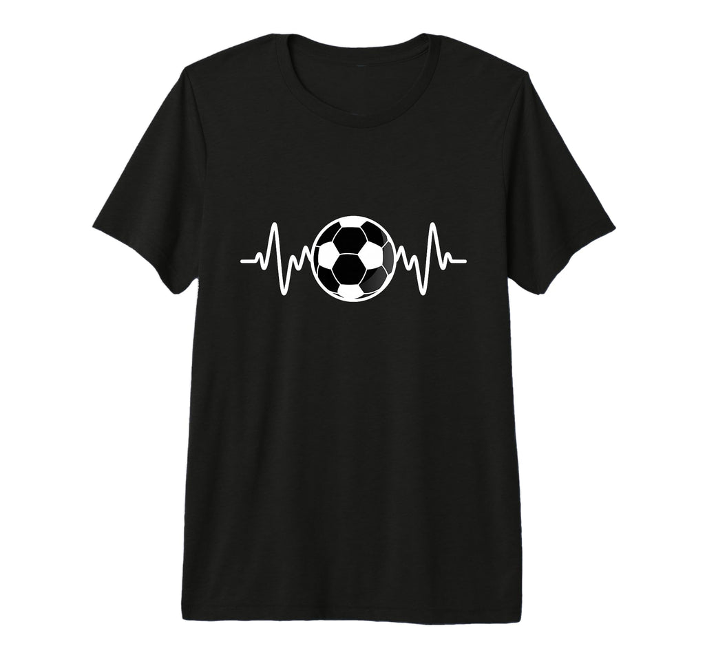 Soccer Heartbeat I Love Soccer Tri T-Shirt - Custom Art Print for Adults - T-Shirt, Sweatshirt, Hoodie