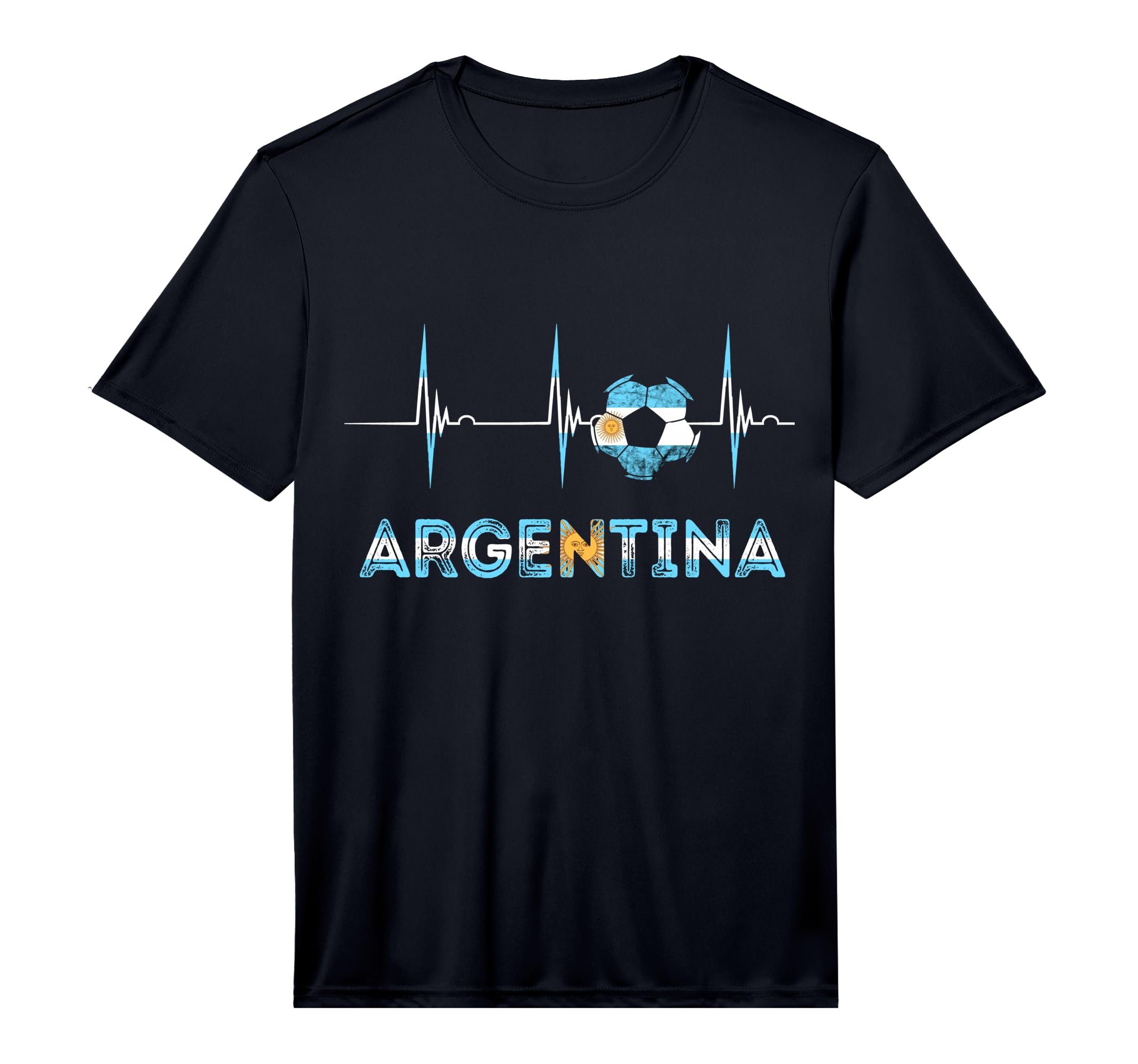 Argentinian Pride Heartbeat Ekg T-Shirt - Custom Art Print for Adults - T-Shirt, Sweatshirt, Hoodie