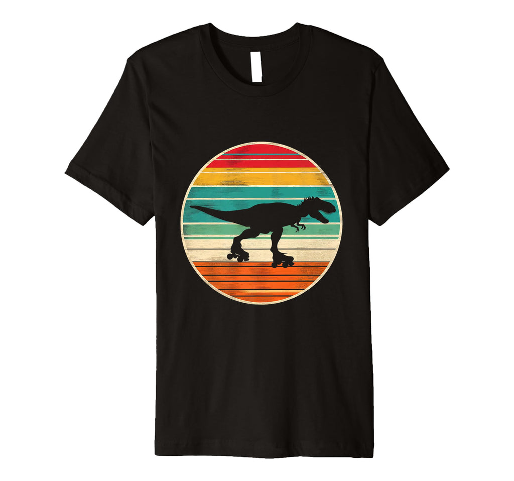 Tyrannosaurus Roller Dinosaur Skate T-Shirt - Aesthetic Graphic for Adults - T-Shirt, Sweatshirt, Hoodie