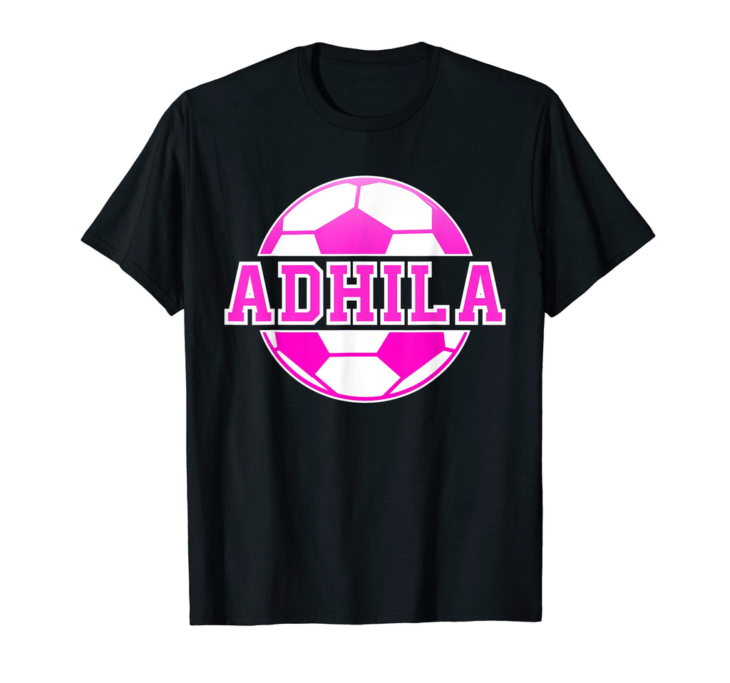 Adhila Name Soccer Play Football T-Shirt - Unique Graphic for Adults - T-Shirt, Sweatshirt, Hoodie