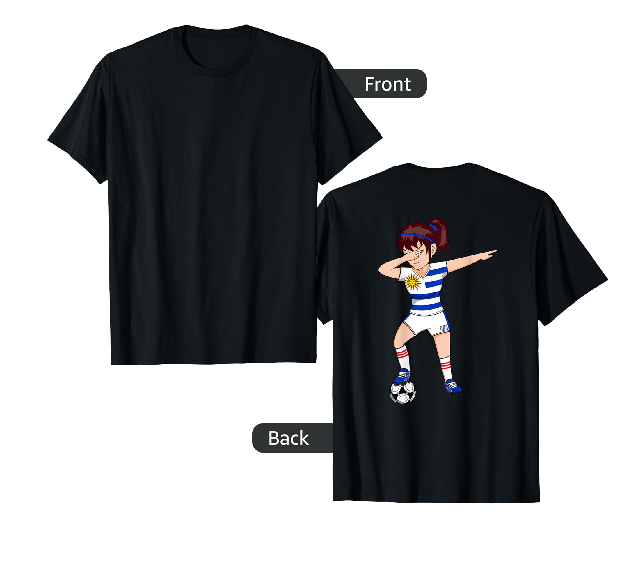 Dabbing Soccer Uruguay Jersey Uruguayan T-Shirt - Custom Art Print Unisex - T-Shirt, Sweatshirt, Hoodie