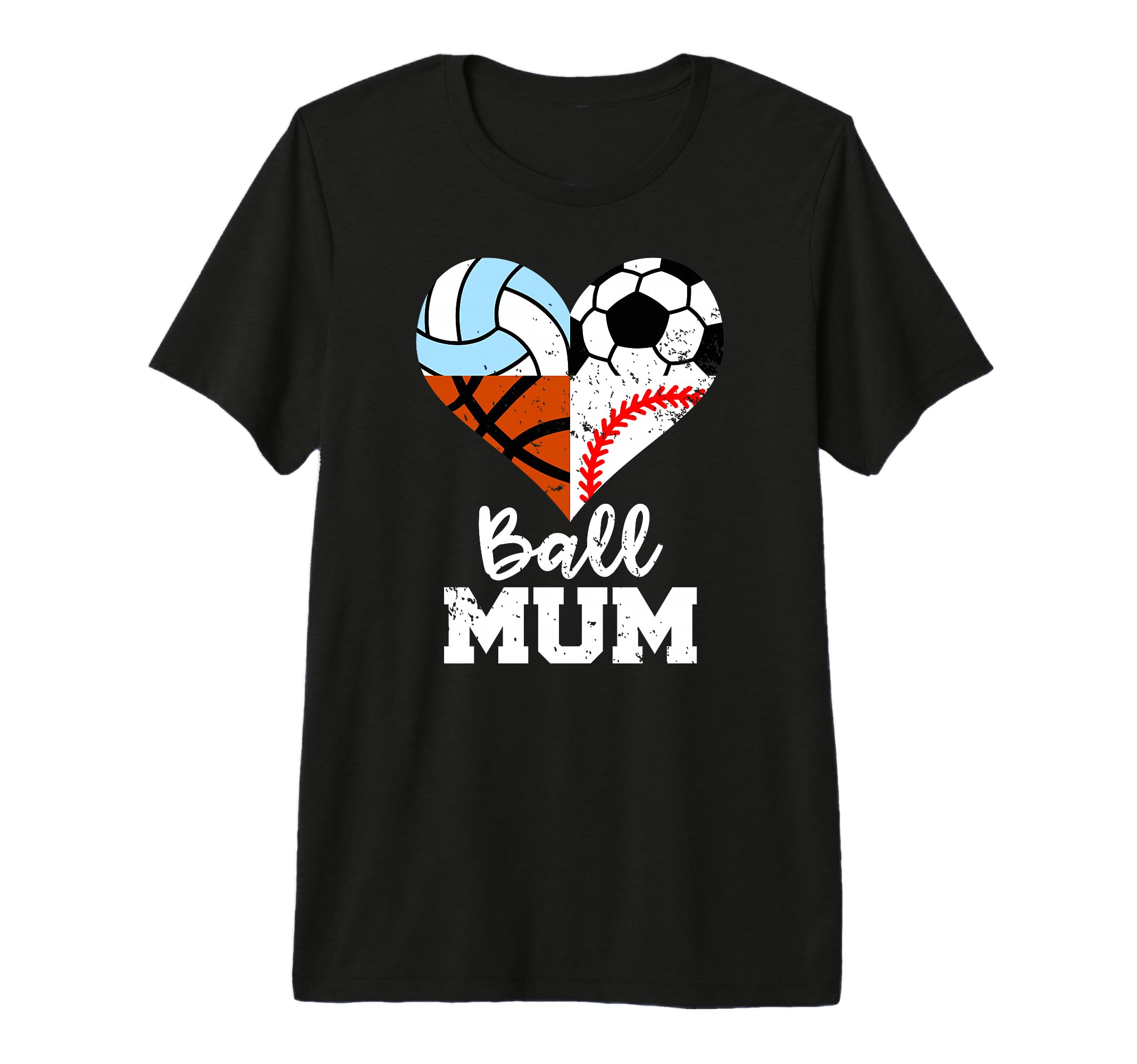 Ball Mum Soccer Baseball Volleyball T-Shirt - Custom Art Print for Adults - T-Shirt, Sweatshirt, Hoodie
