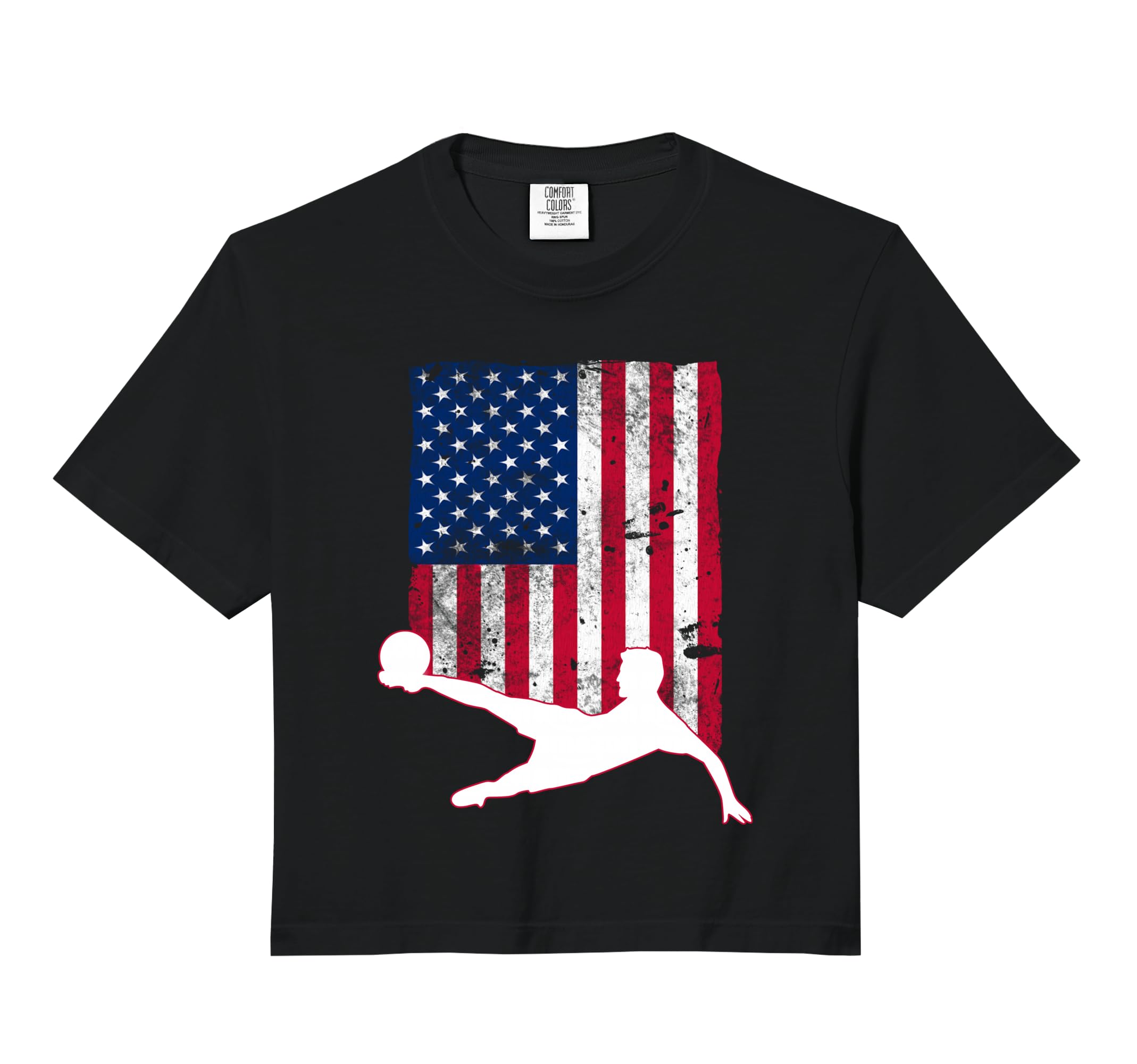 Soccer And U S American Flag Soccer Hoodie - Casual Everyday Wear Unisex - T-Shirt, Sweatshirt, Hoodie