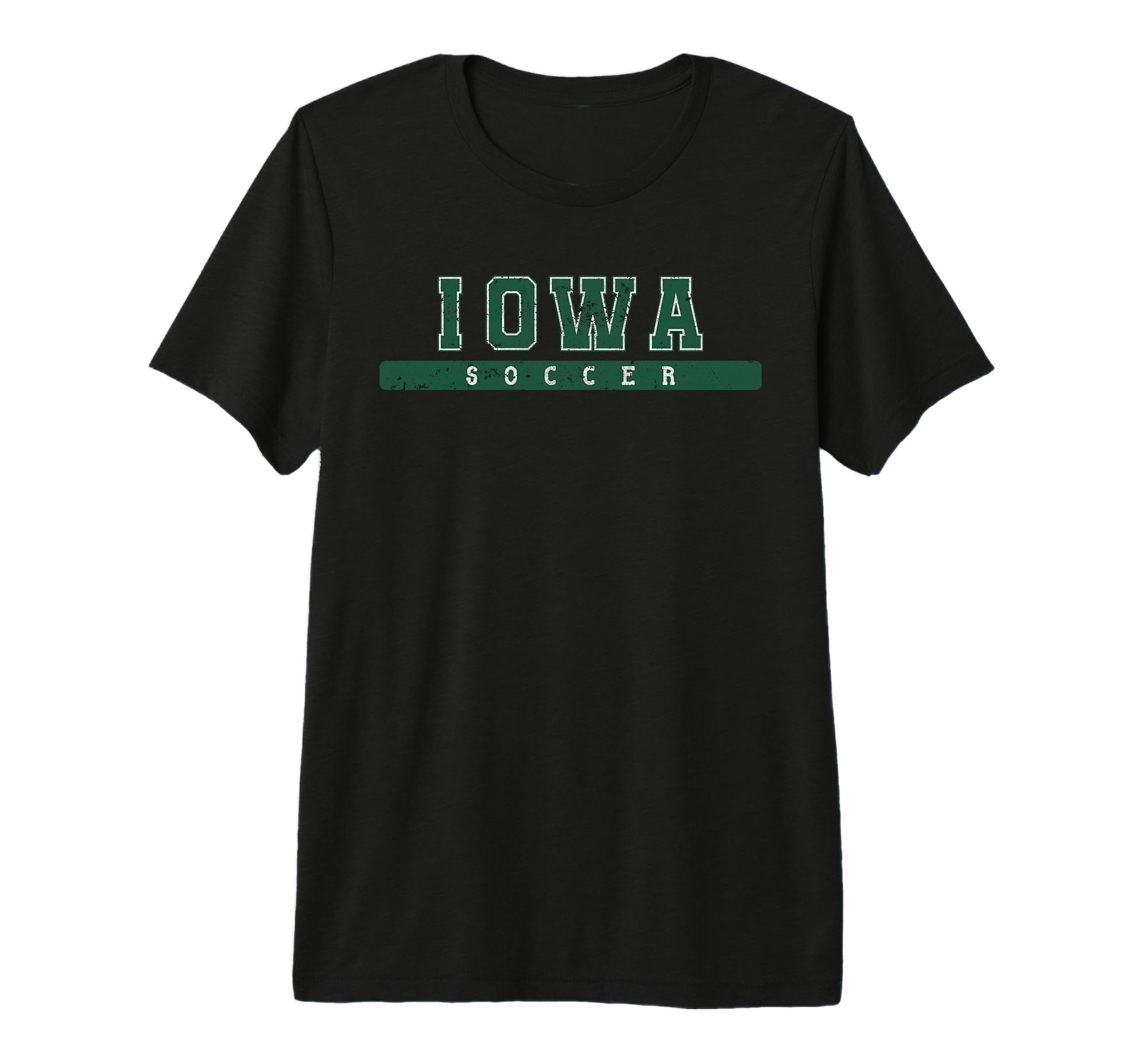 Iowa Soccer Green Text Tri Blend T-Shirt - Graphic Print Men Women - T-Shirt, Sweatshirt, Hoodie