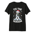 Tis Season Snowman Soccer Player Fun T-Shirt - Unique Graphic for Adults - T-Shirt, Sweatshirt, Hoodie